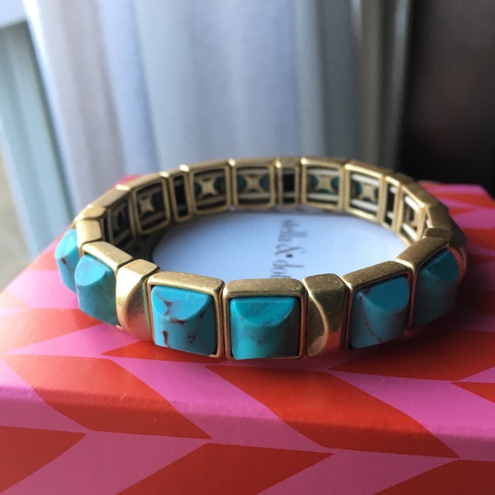 Sawyer Stone Stretch Bracelet- Turquoise NIB